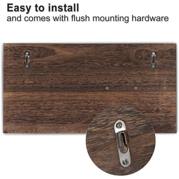 MailOrganizer for Wall Mount–Key Holder with Shelf Includes Letter Holder &Hooks - Picture 4 of 7